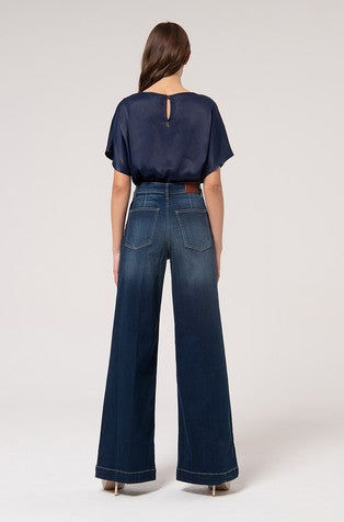 Flared jeans in stretch cotton by Fracomina Bella