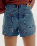 Floral Denim Short by Pieces