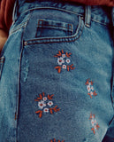 Floral Denim Short by Pieces