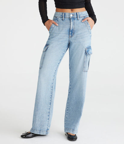 Hi Rise Wide leg Denim Jeans by Aeropostale